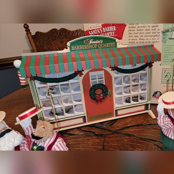 Mr. Christmas Santa's Barbershop Quartet Animated Singing Bears in Box - Vintage - Picture 10 of 17